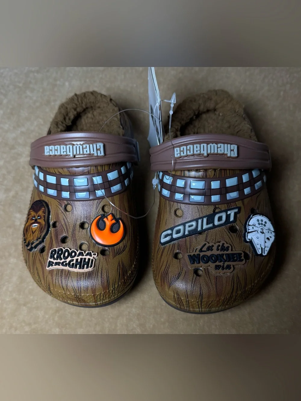Crocs Kids Star Wars Chewbacca Fuzz Lined Clogs C9 NWT